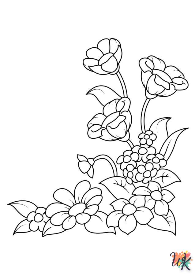 coloriage Fleurs  pour enfant de 10 ans