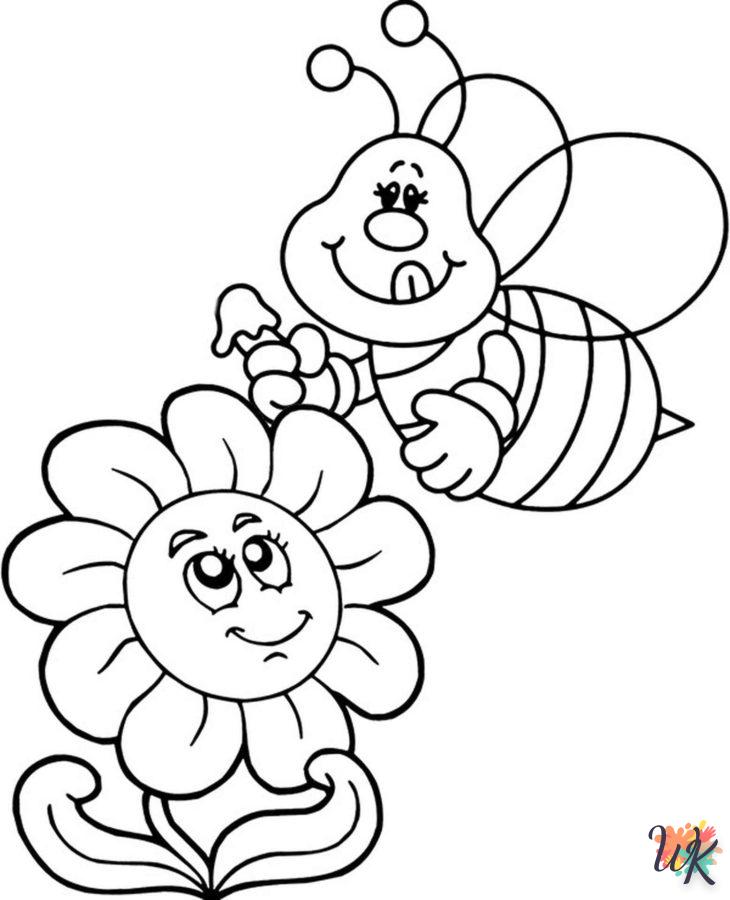 coloriage Fleurs  et apprentissage