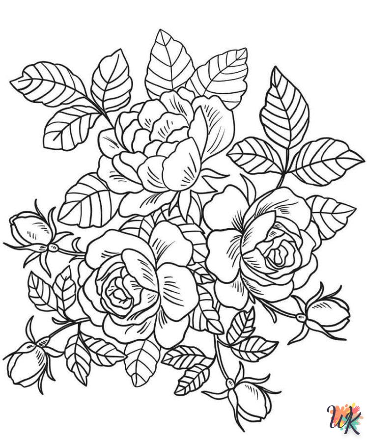 coloriage Fleurs  pour enfant de 7 ans