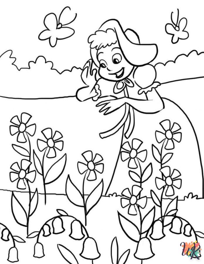 coloriage Fleurs  pour enfants à imprimer