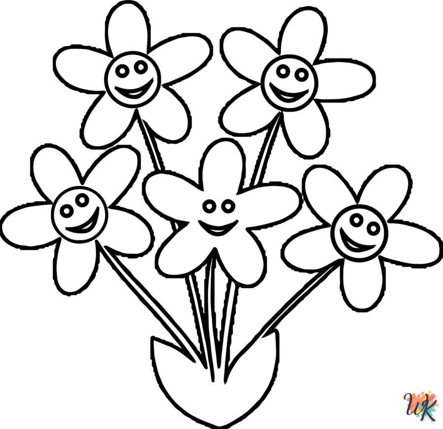 coloriage Fleurs  gratuit en ligne