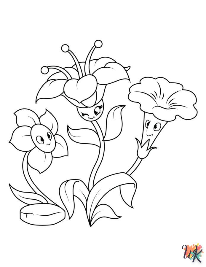 coloriage Fleurs  et dessins