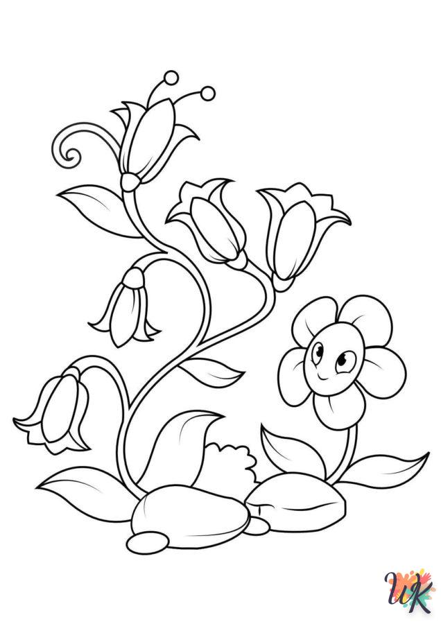 coloriage Fleurs  pour enfant de à imprimer