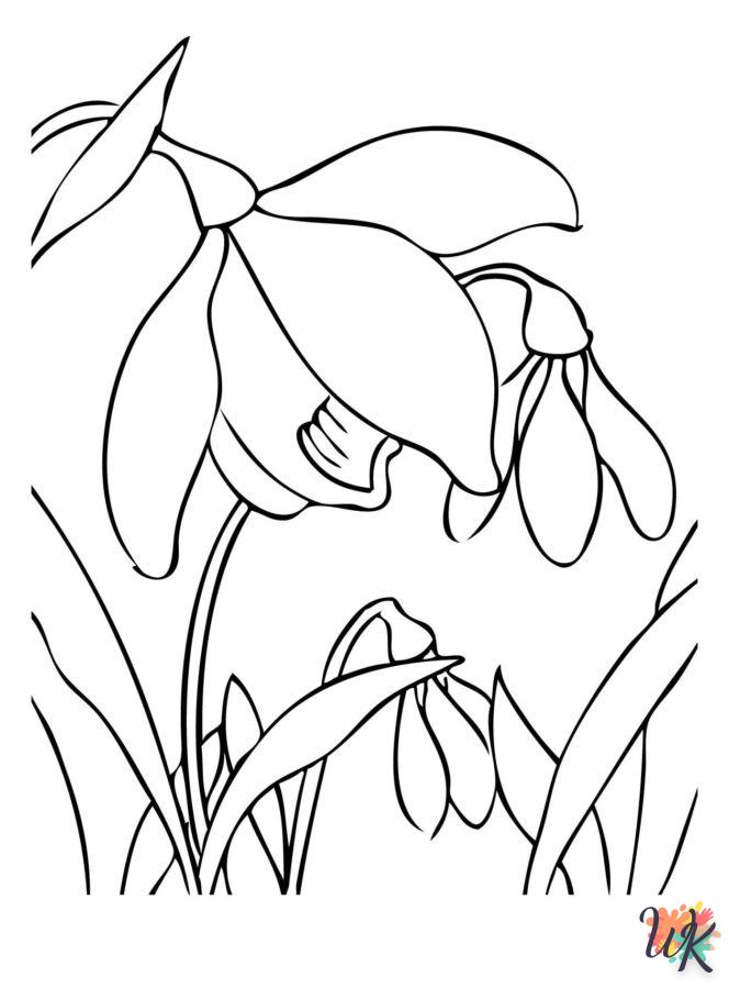 coloriage Fleurs  enfant 5 ans à imprimer