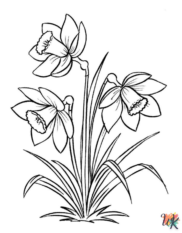 coloriage Fleurs  gratuit à imprimer