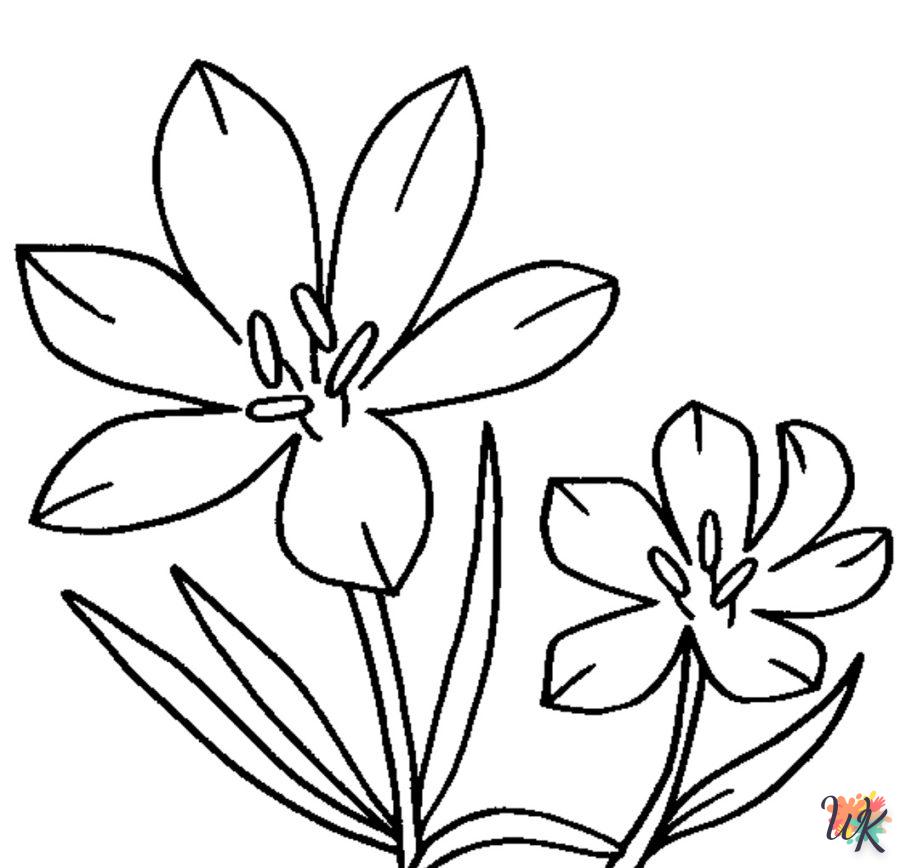 coloriage Fleurs  pour bebe a imprimer