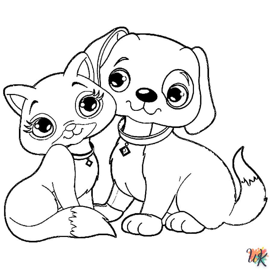 coloriage Kawaii  animaux enfant a imprimer