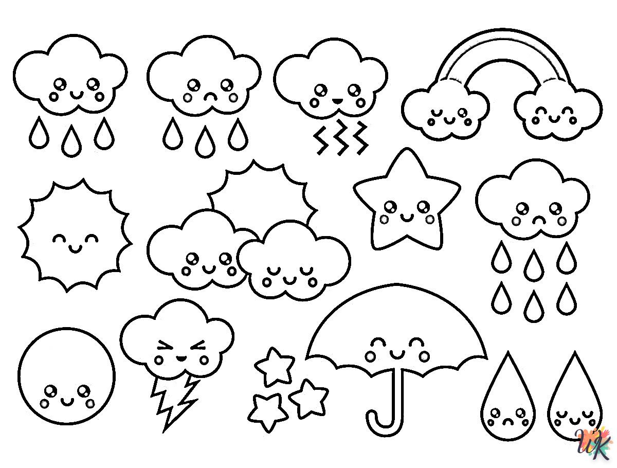 coloriage Kawaii  animaux enfant a imprimer