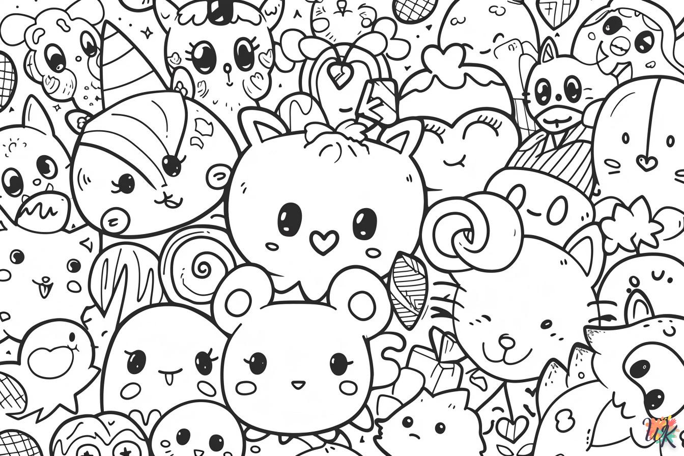 coloriage Kawaii  à colorier en ligne