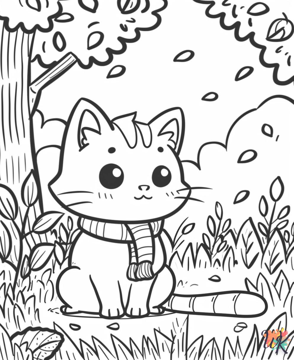 coloriage Kawaii  et decoupage a imprimer gratuit