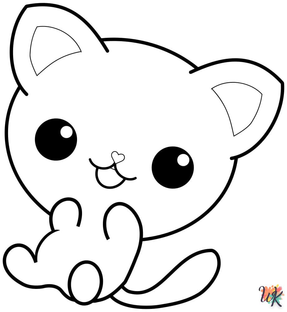 coloriage Kawaii  pour bebe a imprimer