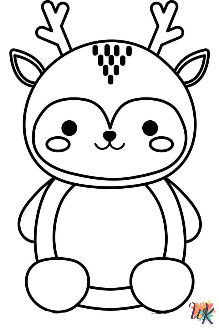 coloriage Kawaii  licorne en ligne gratuit à imprimer