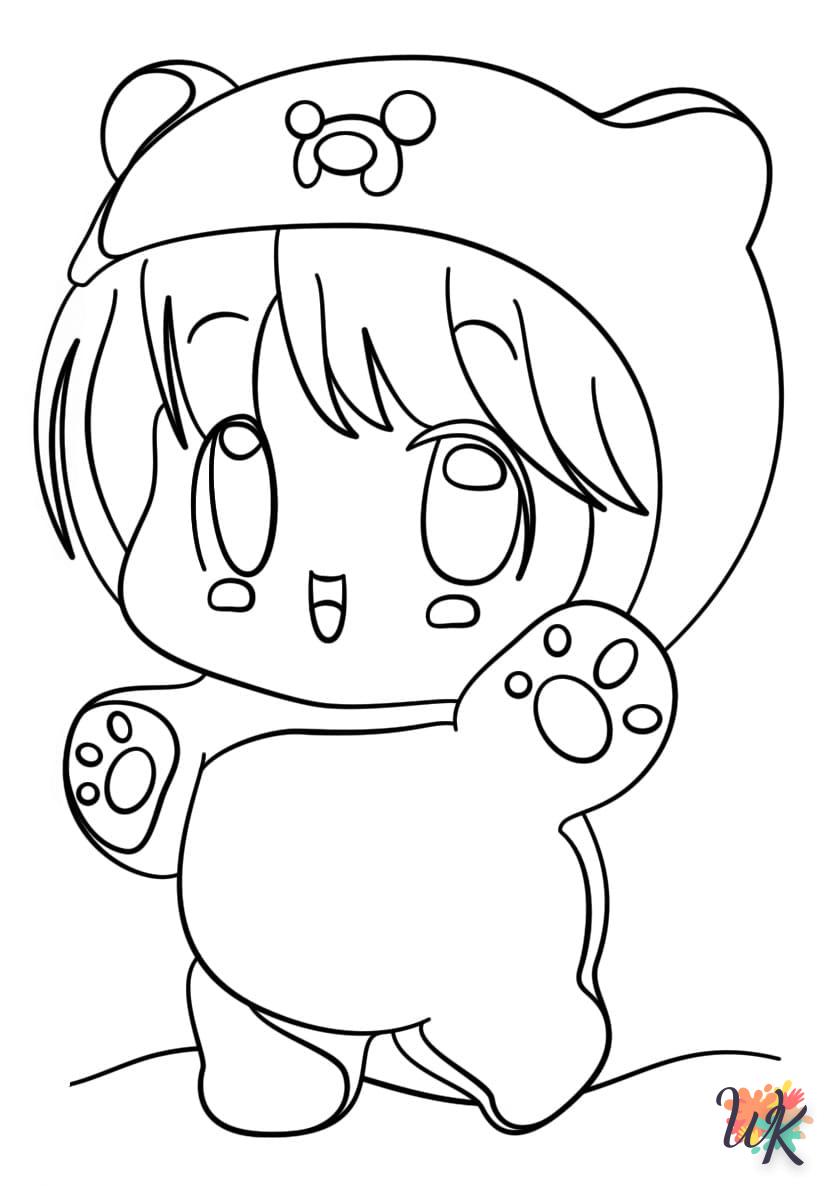 coloriage Kawaii  gratuit a imprimer