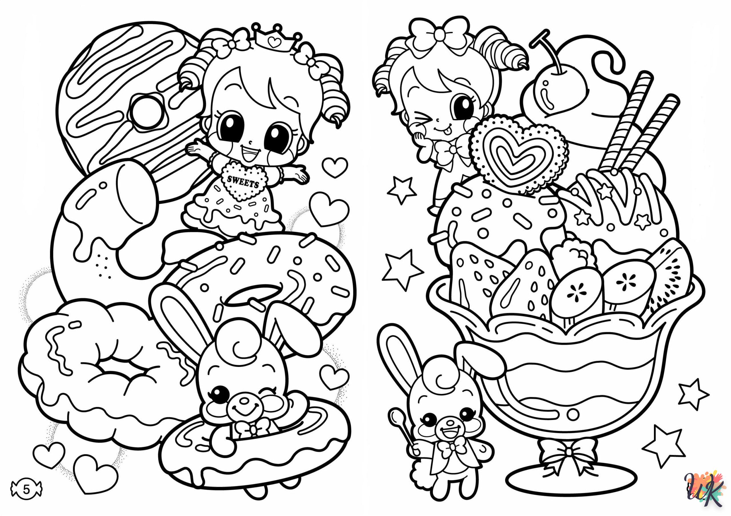 coloriage Kawaii  à imprimer pour enfant de 10 ans