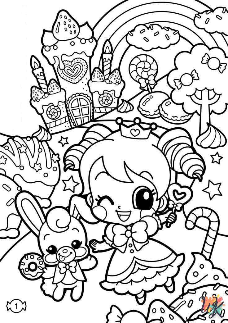 coloriage Kawaii  pour enfant de 8 ans