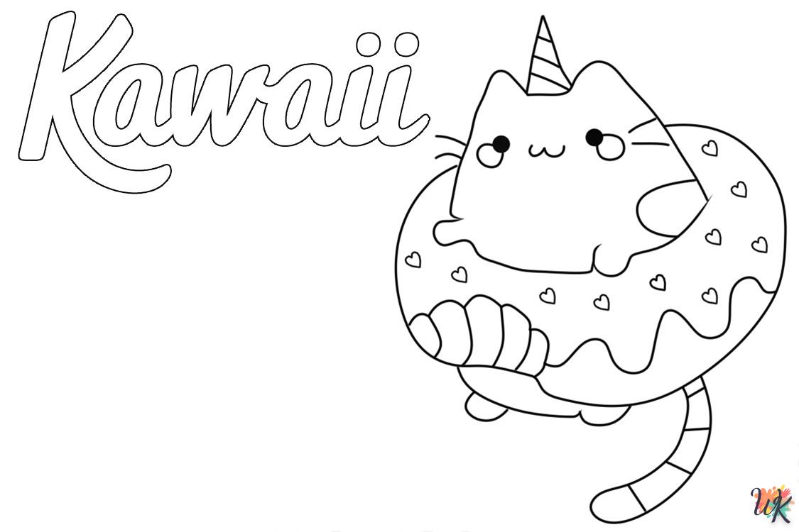 image pour coloriage Kawaii  enfant