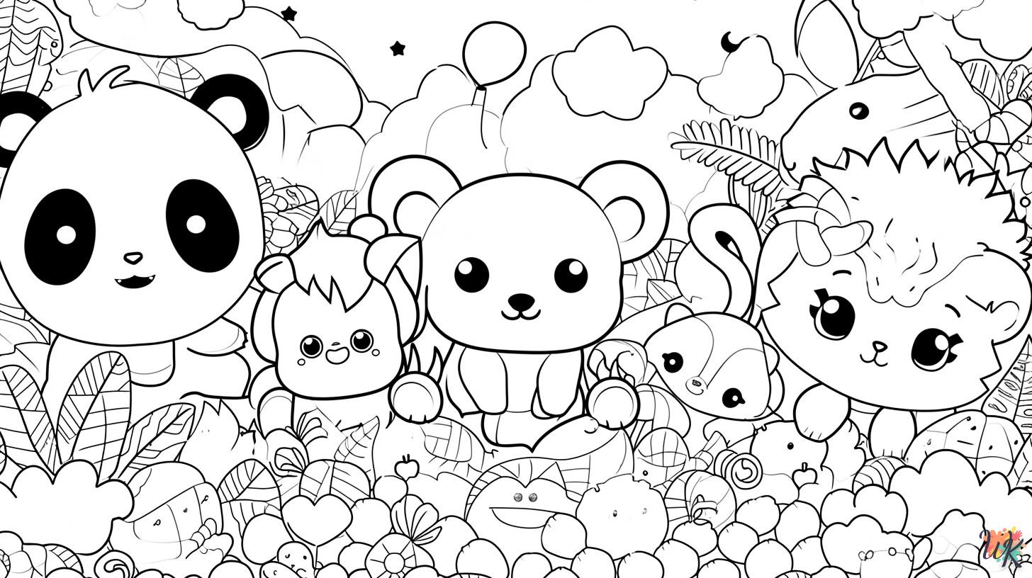 coloriage Kawaii  bebe à imprimer gratuit