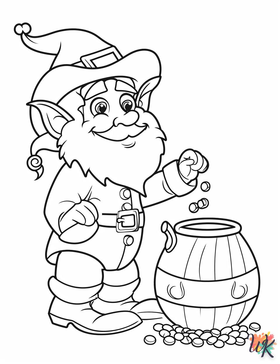 coloriage Leprechaun  enfant à imprimer pdf