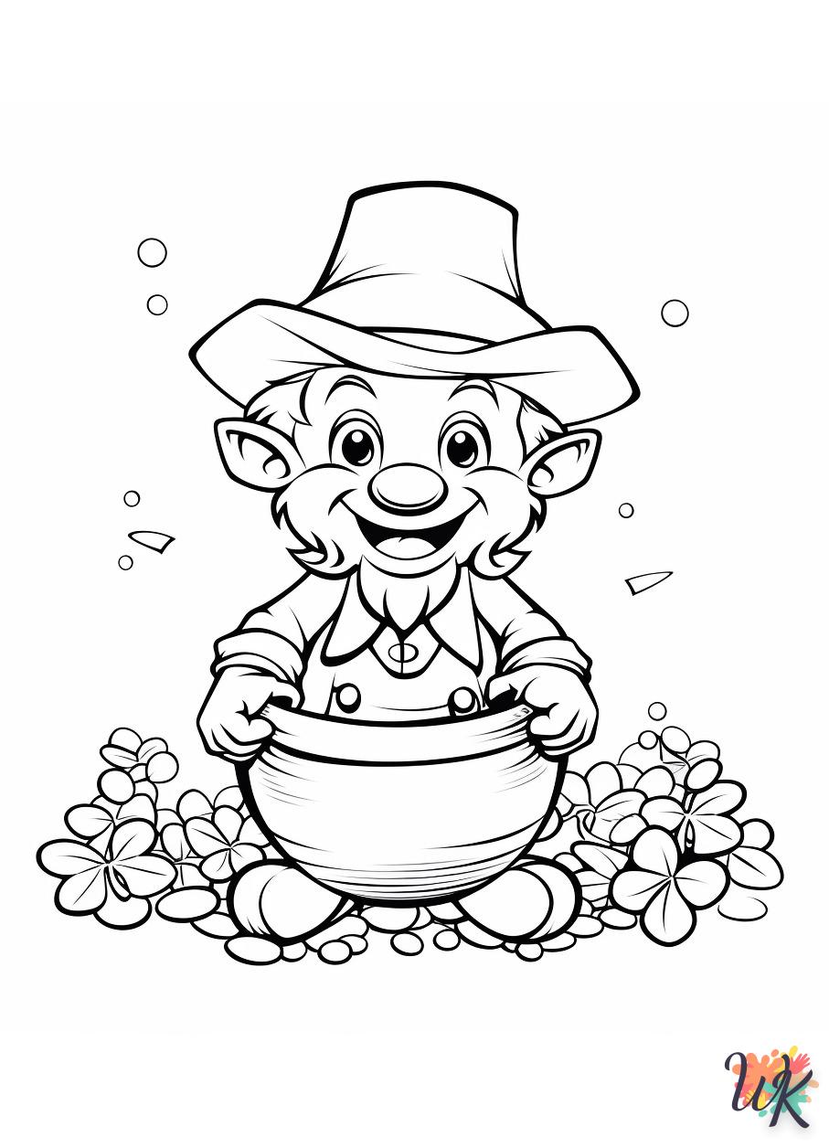 coloriage Leprechaun  enfant à imprimer gratuit