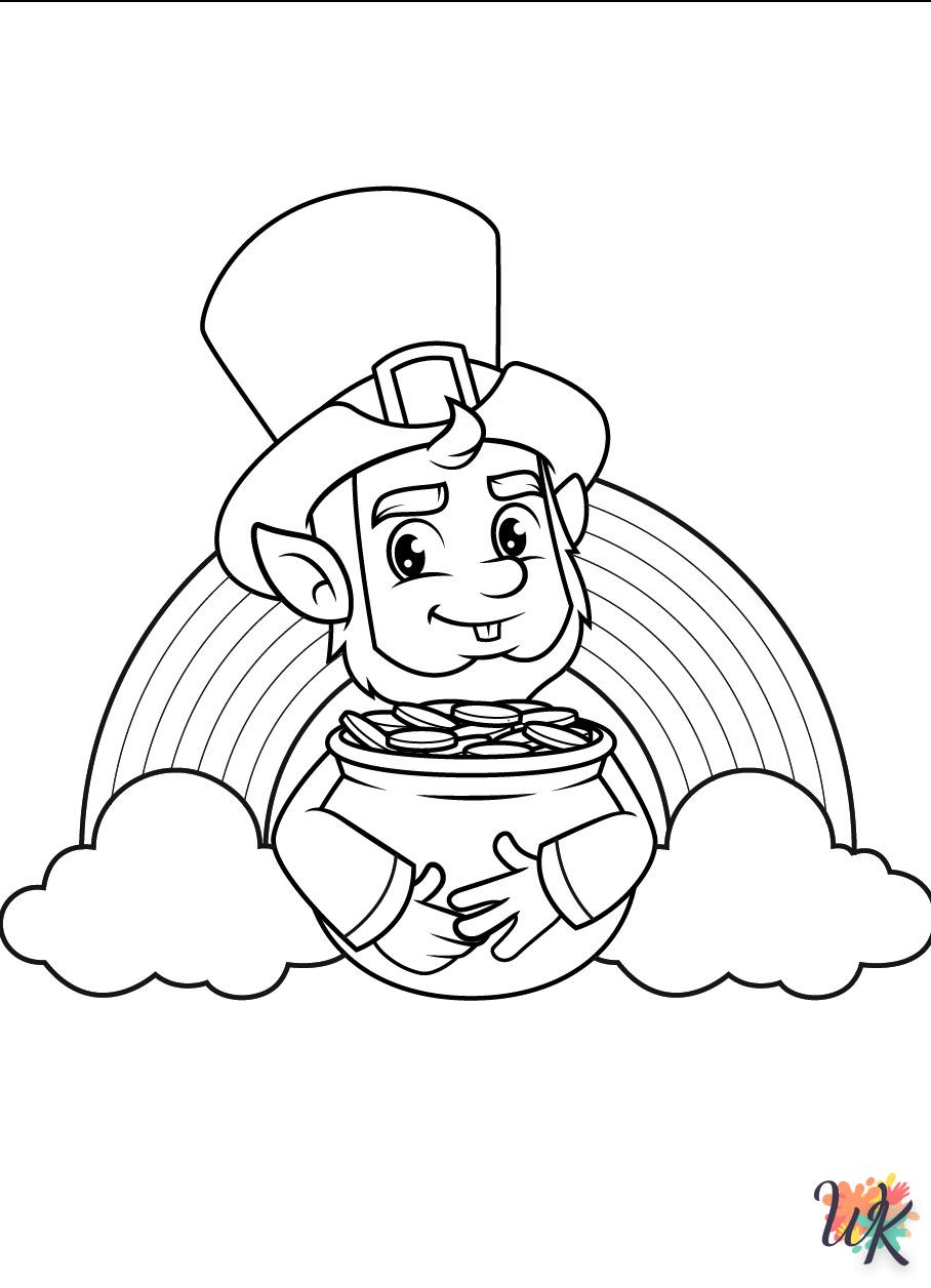 coloriage Leprechaun  enfant 6 ans à imprimer