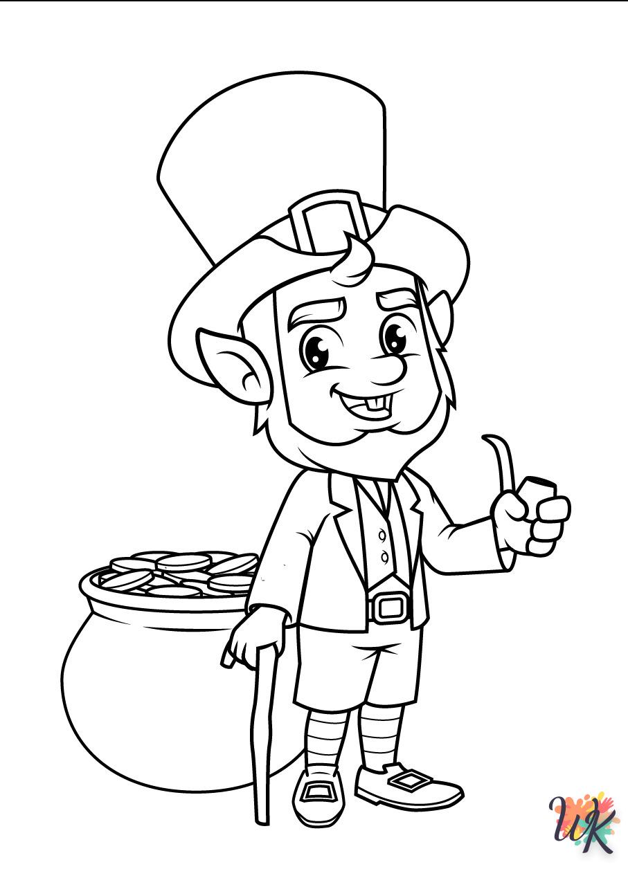 coloriage Leprechaun  d'enfant a imprimer