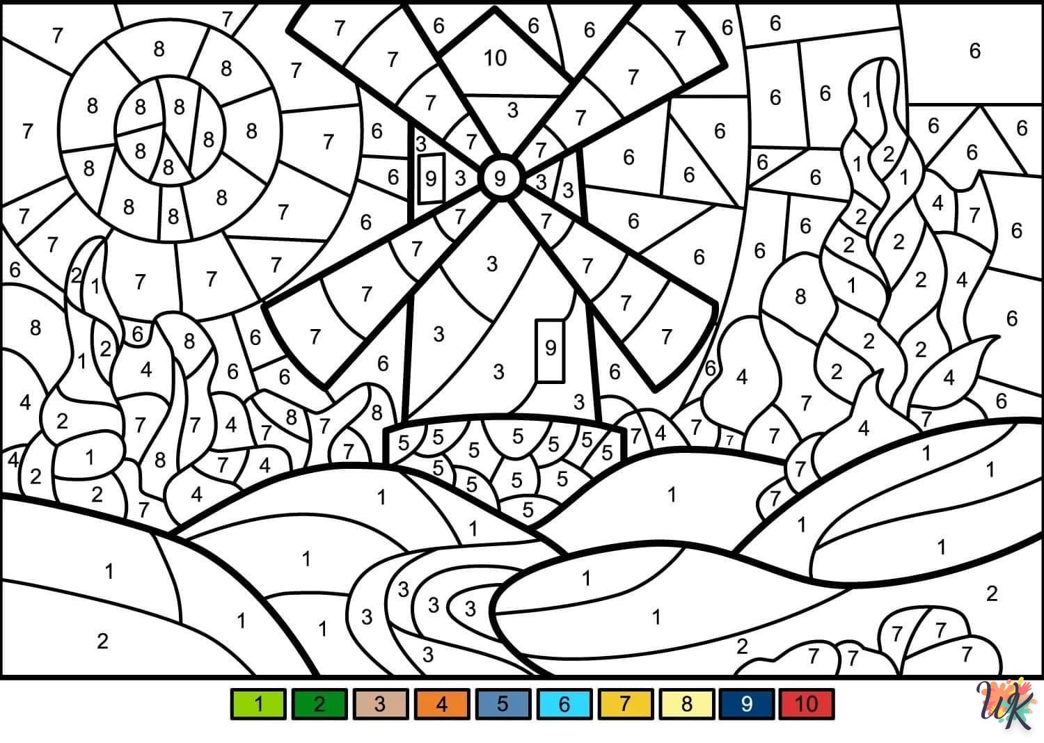 coloriage Magique  dinosaures en ligne gratuit à imprimer