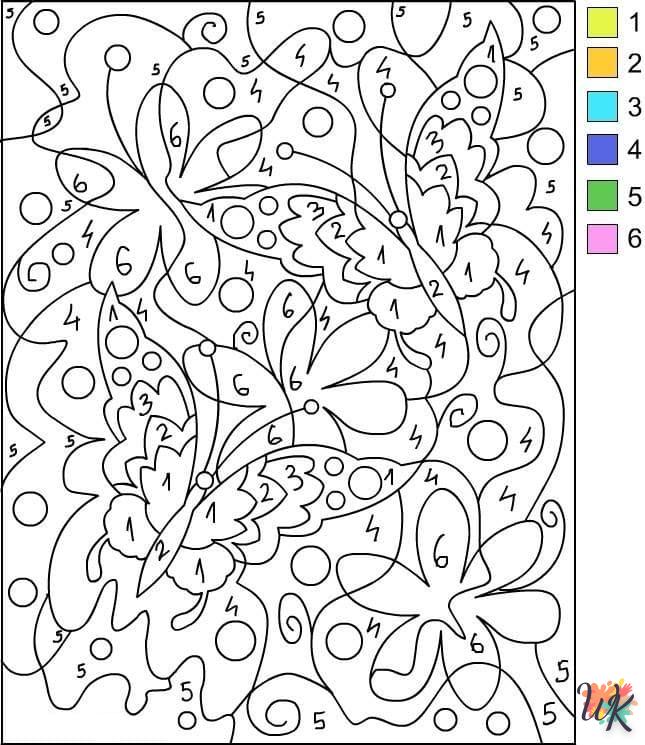 coloriage Magique  dinosaures en ligne gratuit à imprimer