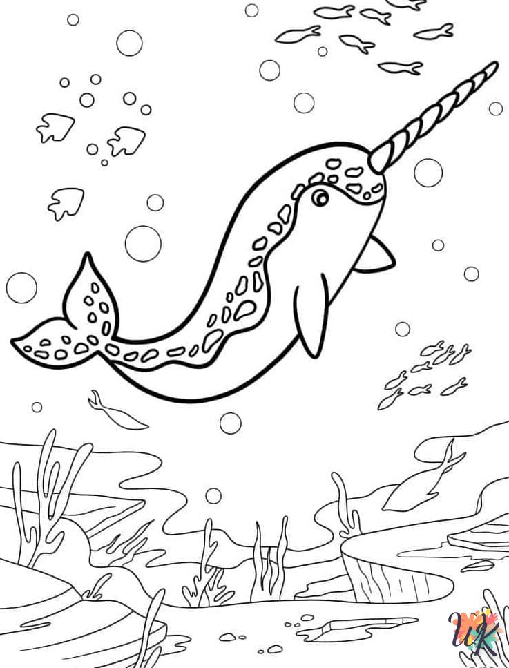 coloriage Narval  en ligne pour enfant