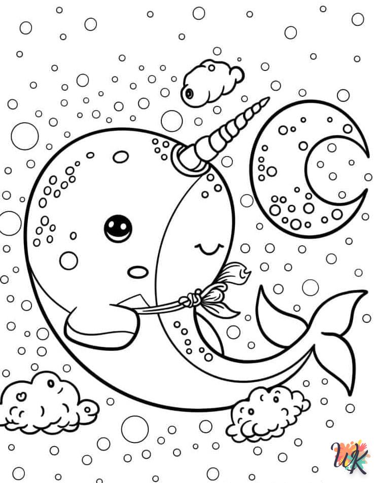 coloriage Narval  en ligne gratuit