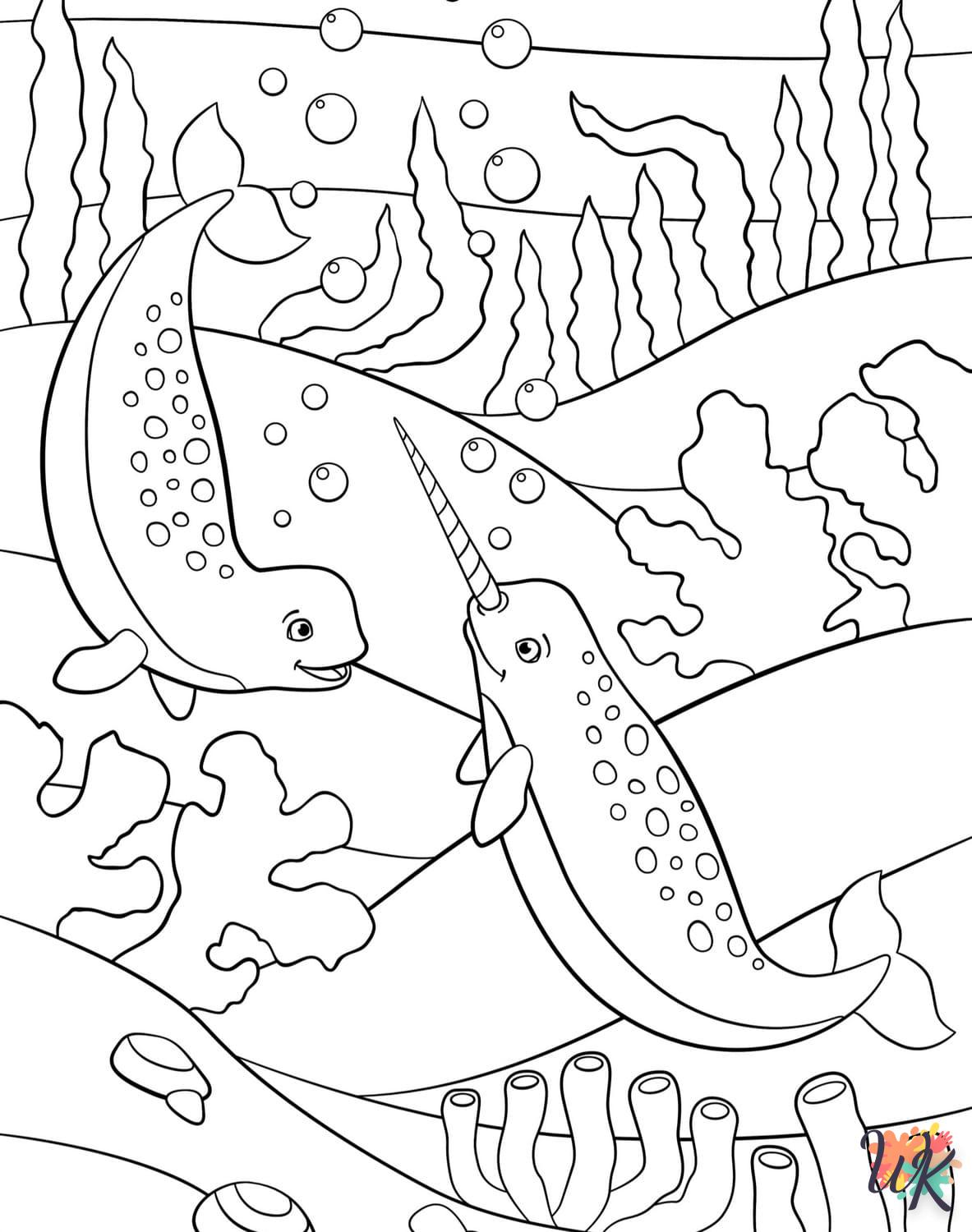 coloriage Narval  en ligne 8 ans