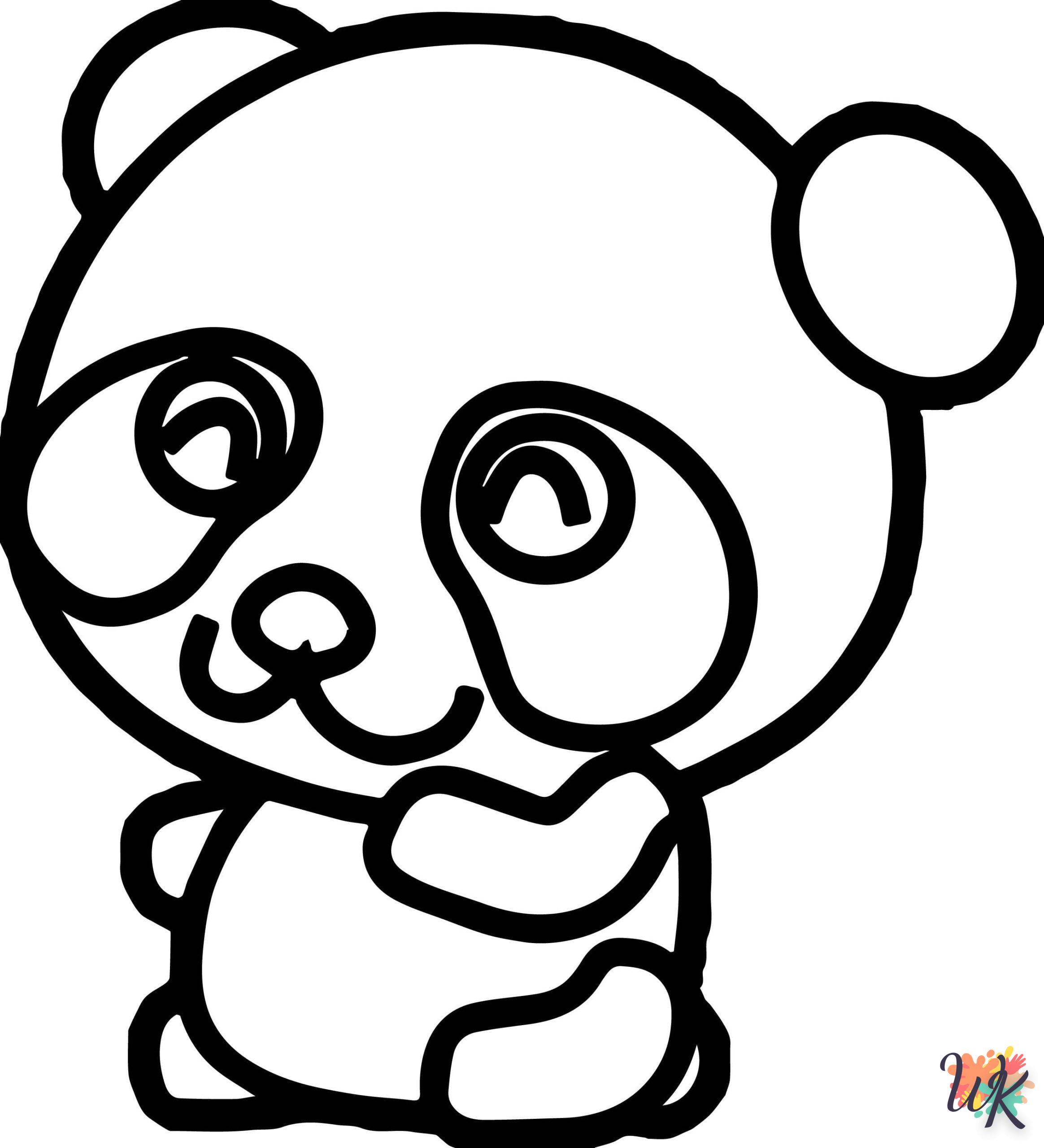 coloriage Panda  licorne en ligne gratuit à imprimer