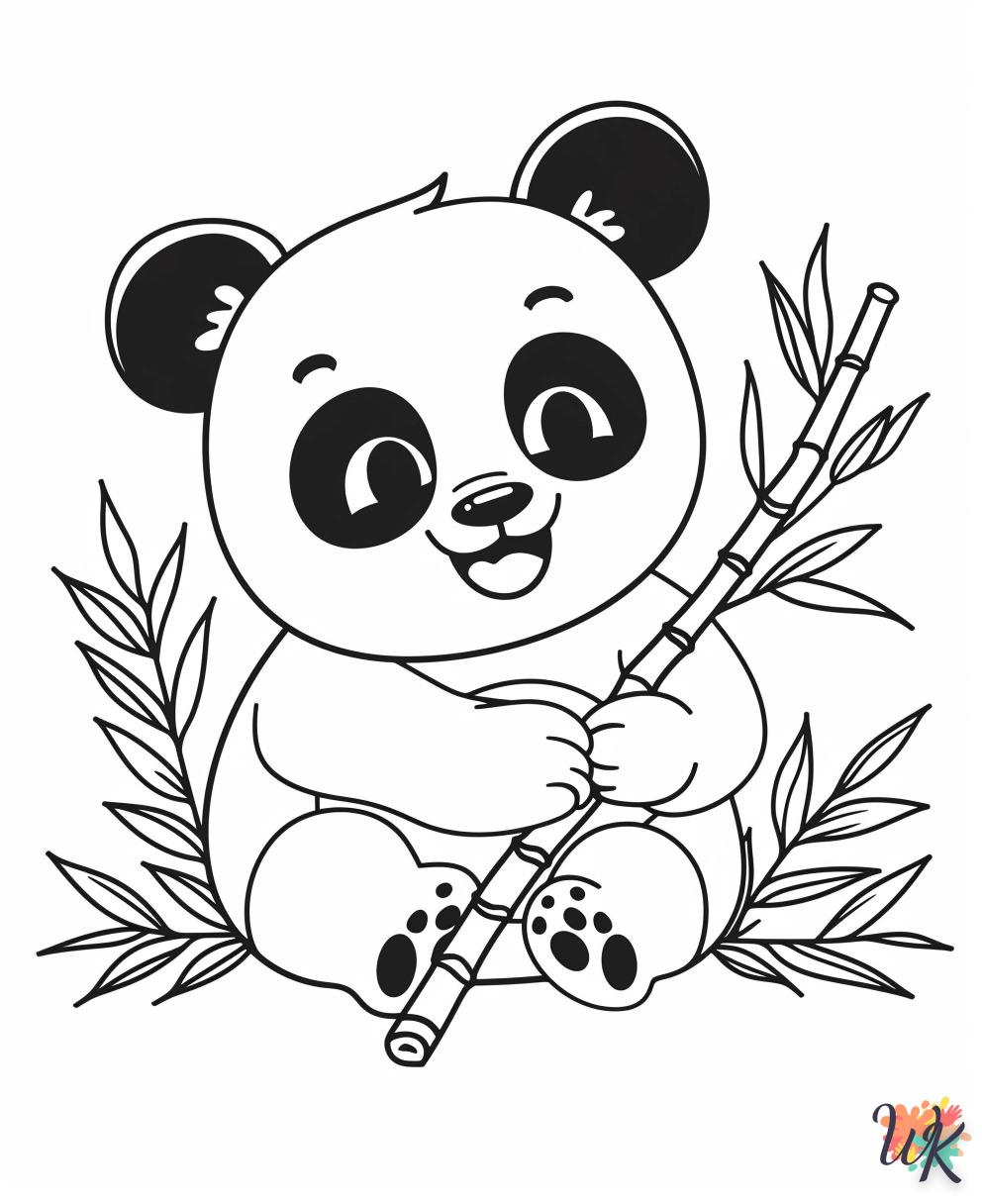 coloriage Panda  pour primaire