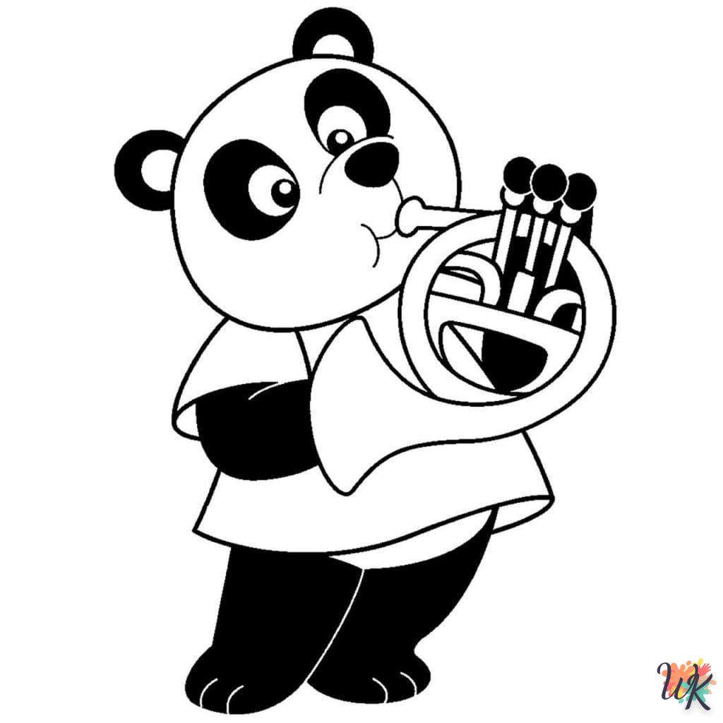 coloriage Panda  pour enfant de 8 ans