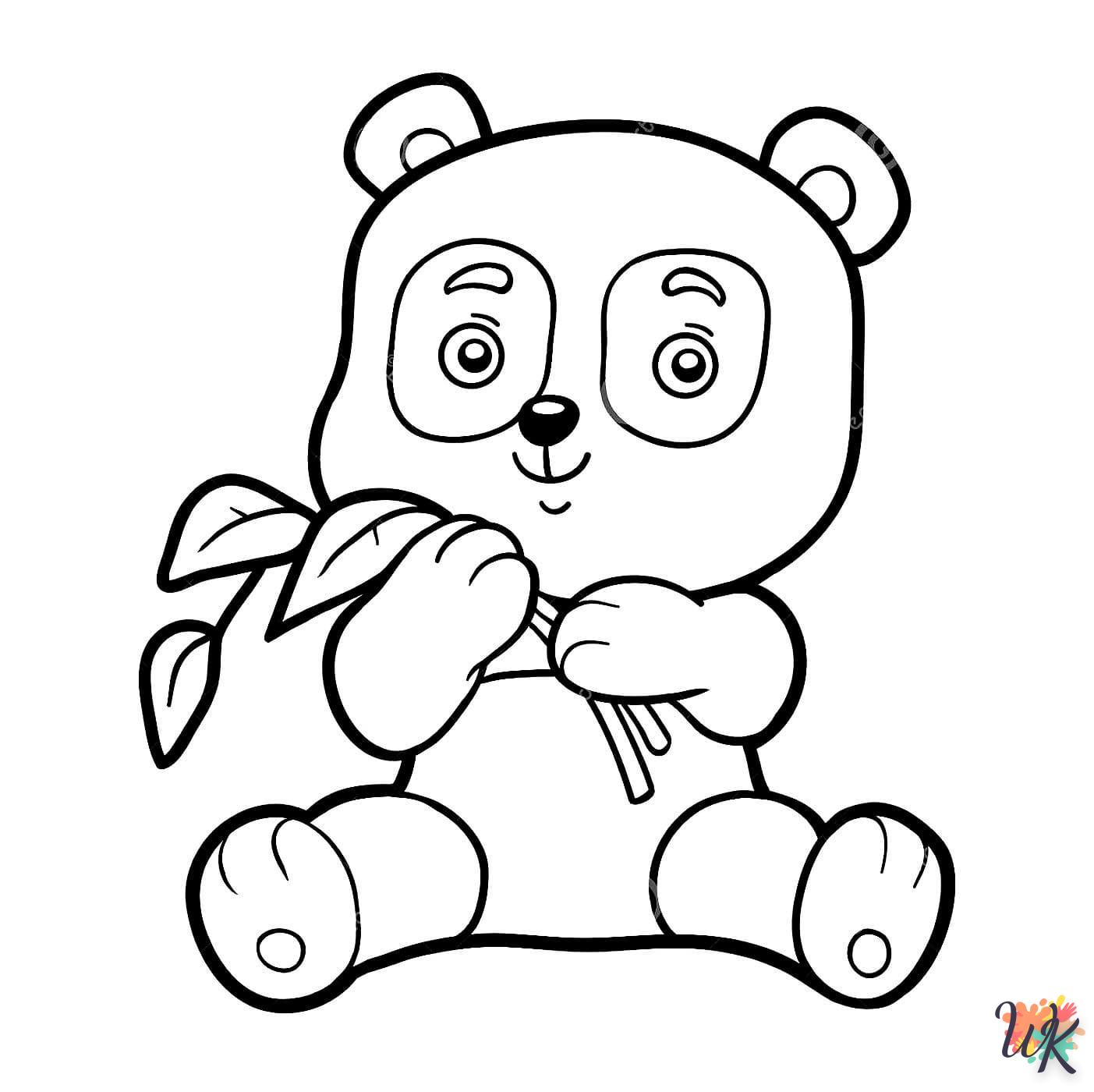 coloriage Panda  d'enfant a imprimer