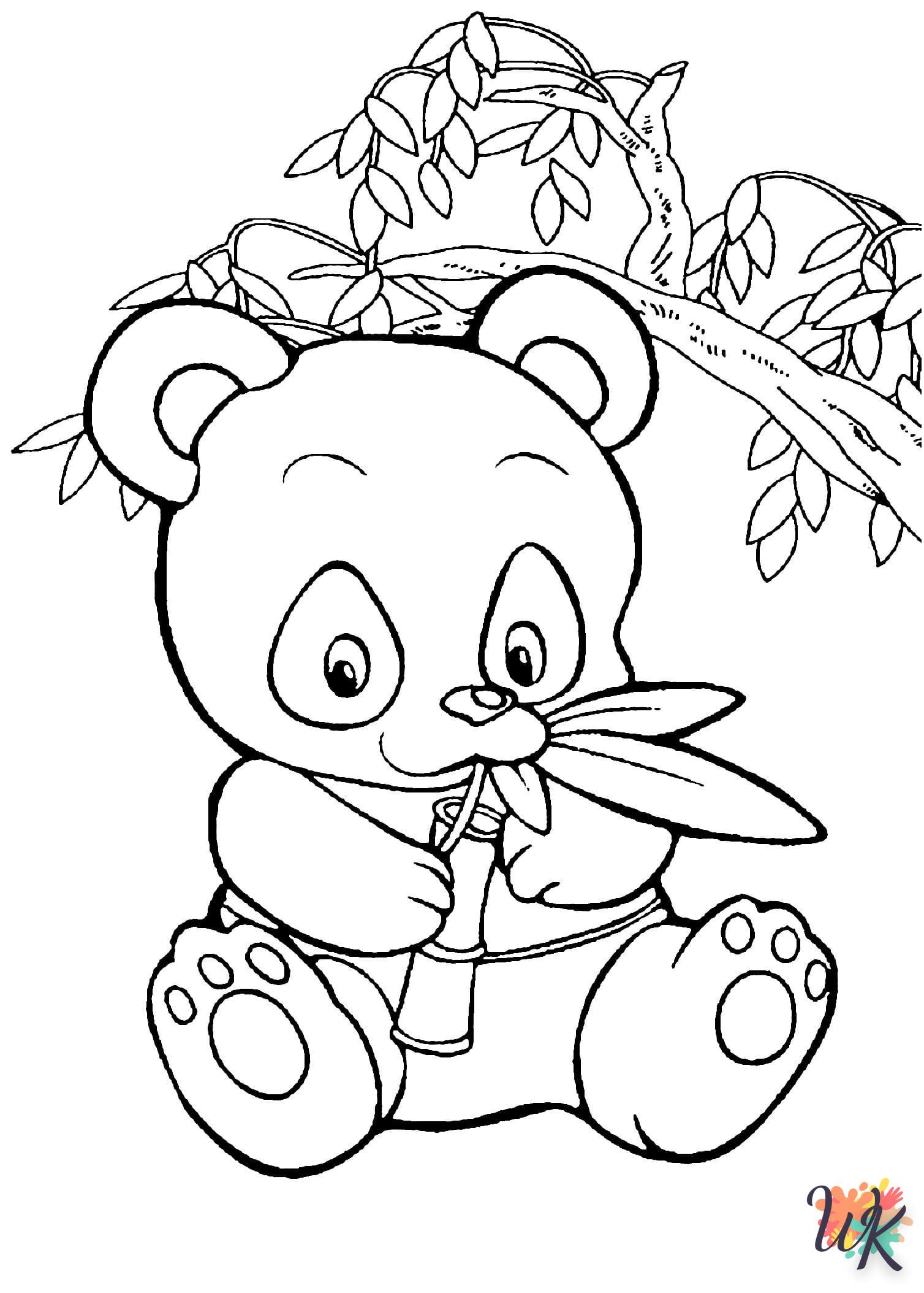 coloriage Panda  enfant 8 ans a imprimer