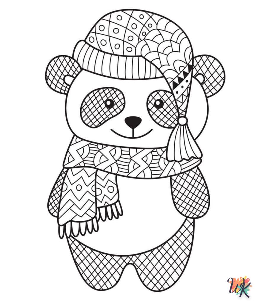 coloriage Panda  à imprimer pour enfant de 3 ans