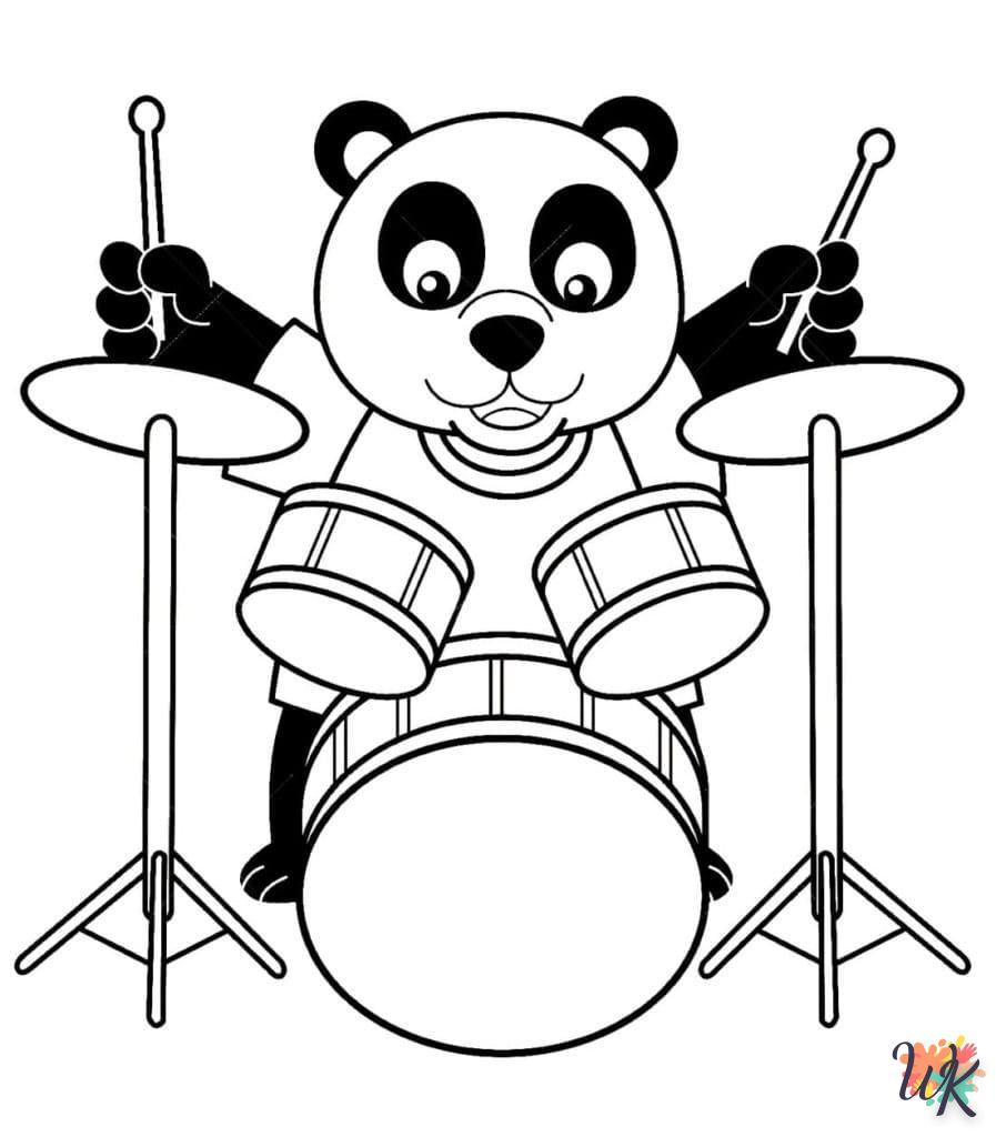 coloriage Panda  à imprimer pour enfants