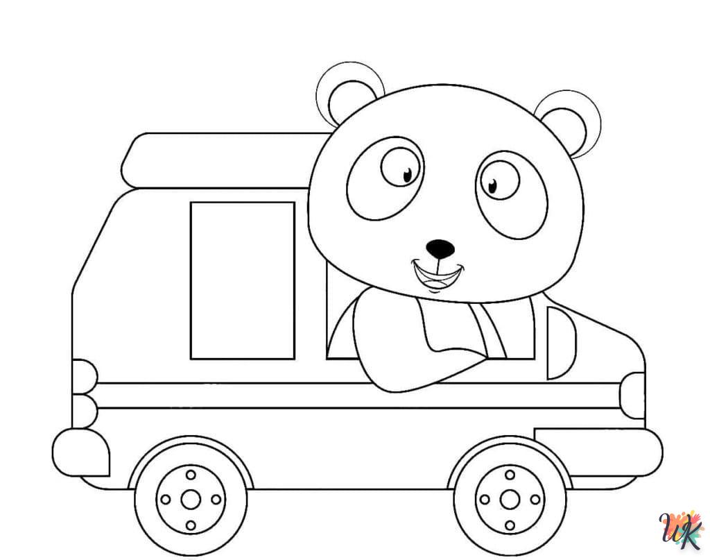 coloriage Panda  dinosaures en ligne gratuit à imprimer