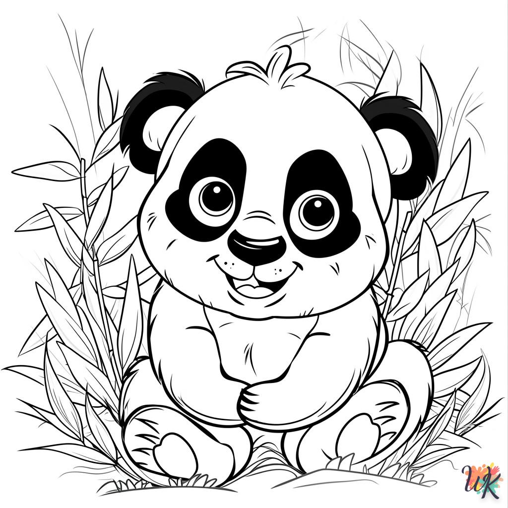 coloriage Panda  pour enfant de 6 ans