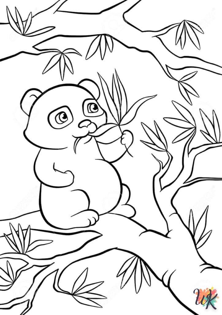 image de coloriage Panda  pour enfant