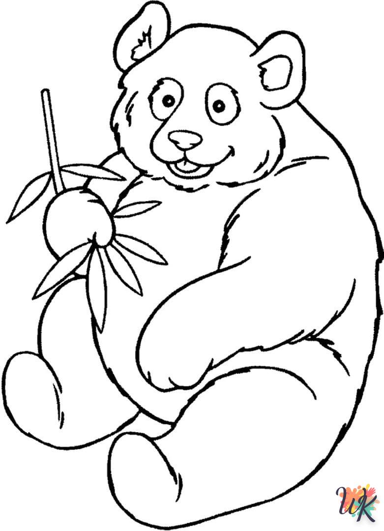 coloriage Panda  à imprimer pour enfant de 4 ans