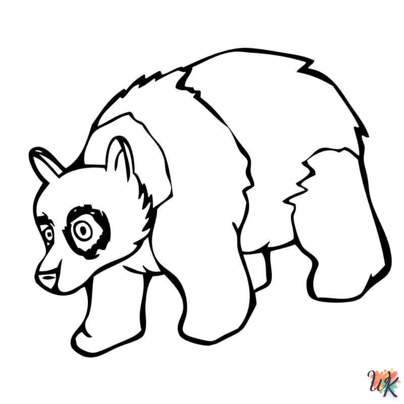 coloriage Panda  enfant à imprimer pdf