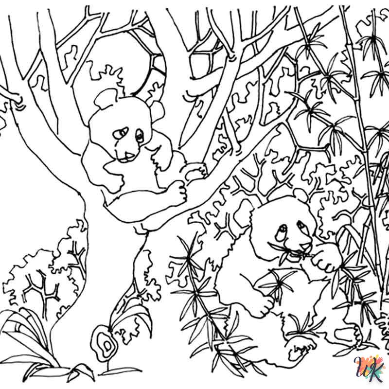 coloriage Panda  à colorier en ligne gratuit