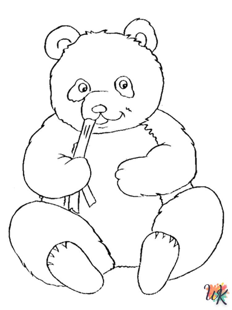 coloriage Panda  à imprimer pour enfant de 7 ans