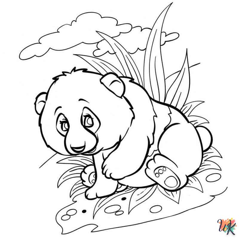 coloriage Panda  en ligne à imprimer