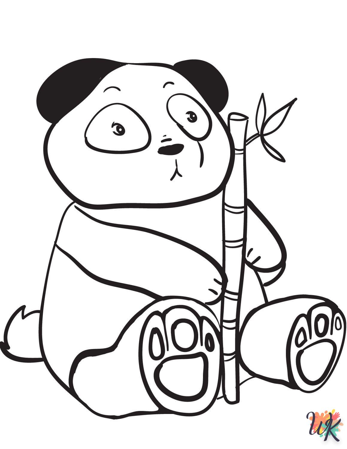 coloriage Panda  à imprimer pour enfant de 8 ans