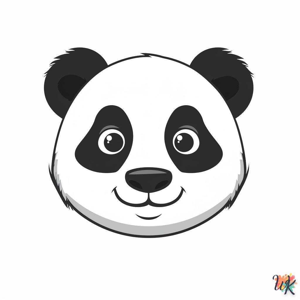 coloriage Panda  pour lutter contre le stress