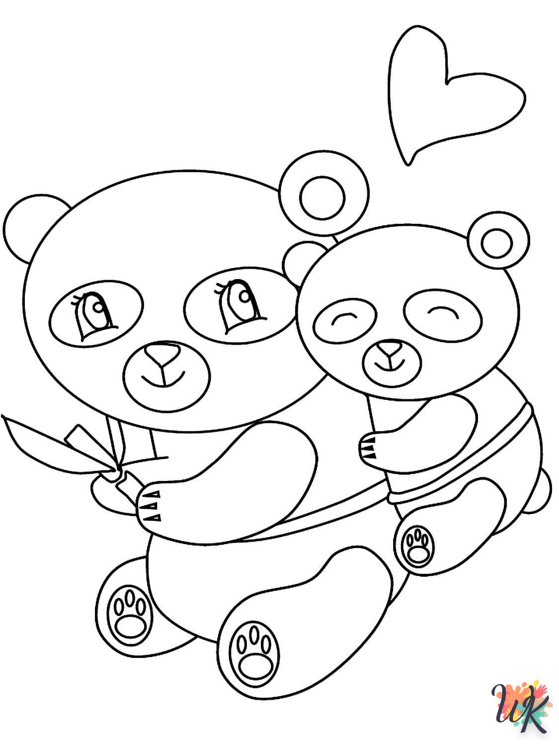 coloriage Panda  a imprimer enfant 6 ans