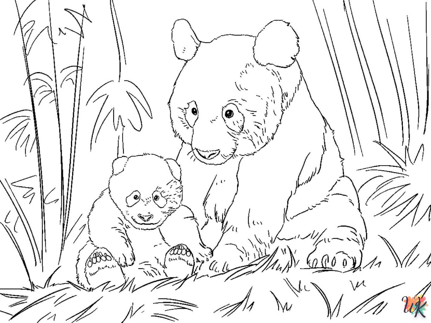 coloriage Panda  à imprimer pour enfant de 6 ans