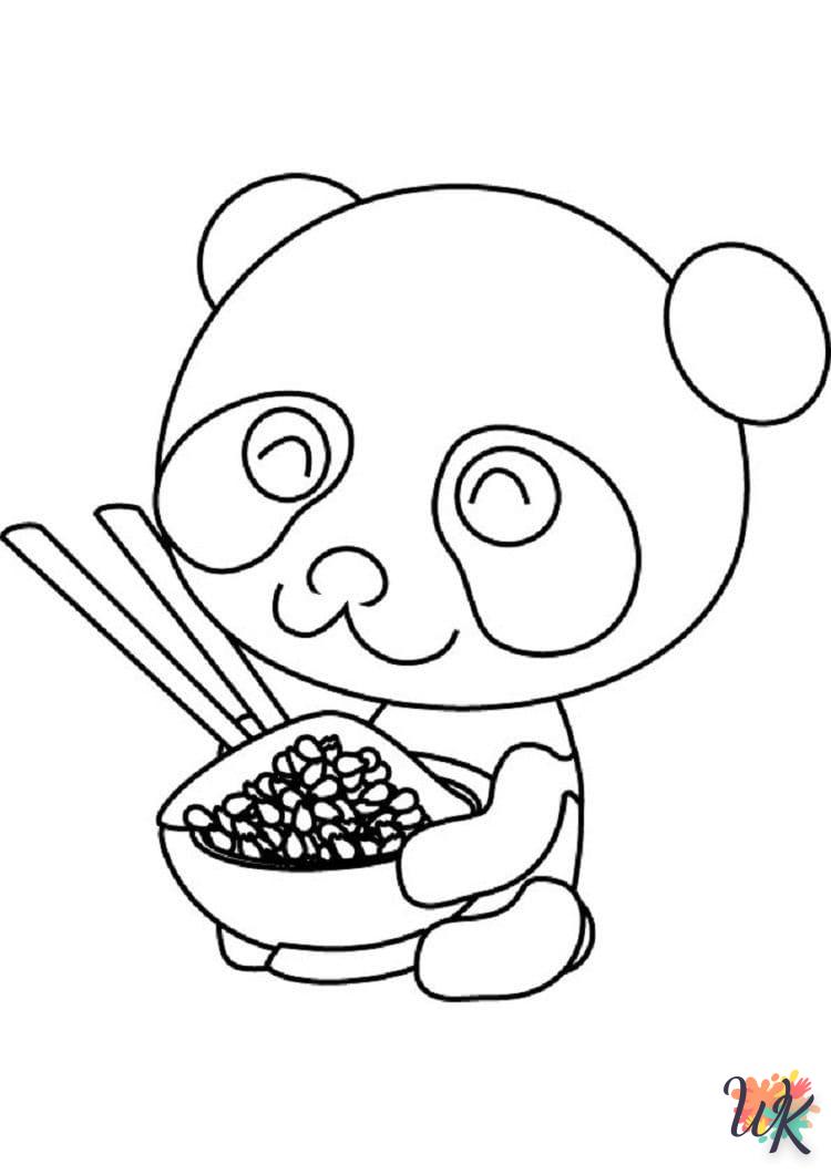 coloriage Panda  gratuit pour enfants